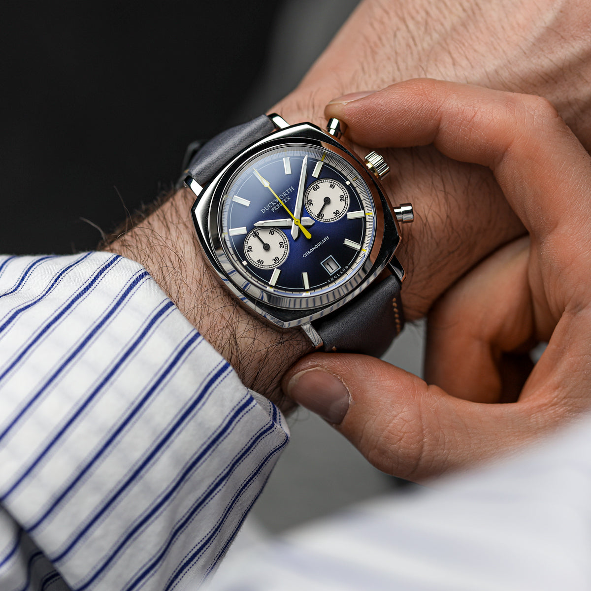 Duckworth Prestex Chronograph 42 Blue