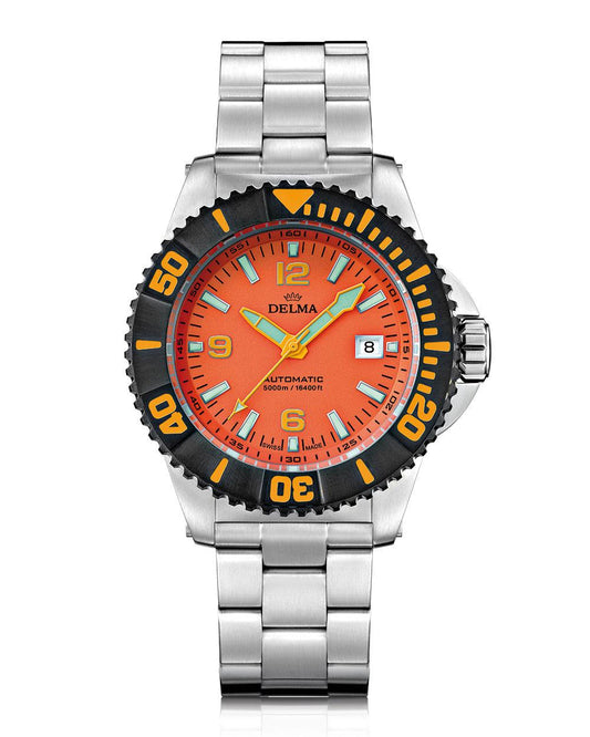 DELMA BLUE SHARK IV BLACK BEZEL ORANGE