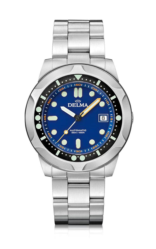 DELMA QUATTRO BLUE DIAL BLACK BEZEL