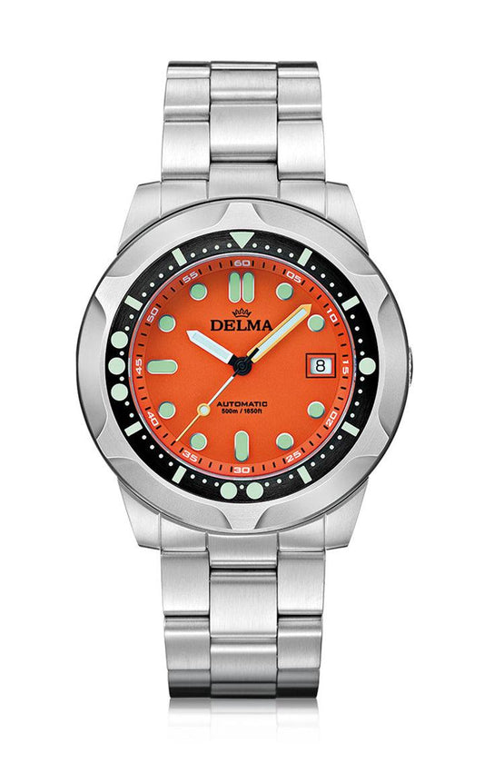 DELMA QUATTRO ORANGE DIAL BLACK BEZEL