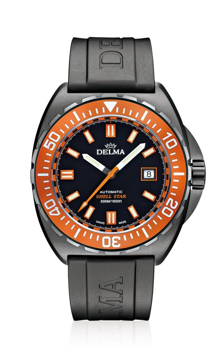 DELMA SHELL STAR BLACK TAG ORANGE RUBBER
