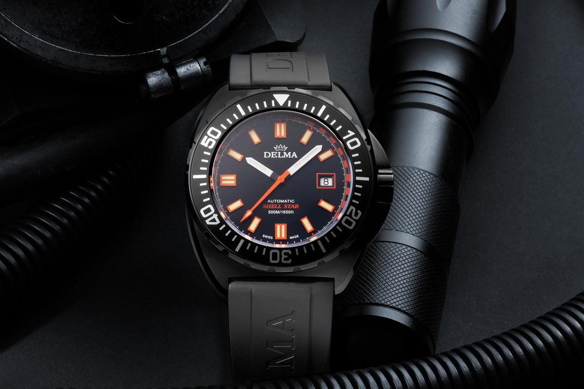 DELMA SHELL STAR BLACK TAG BLACK RUBBER