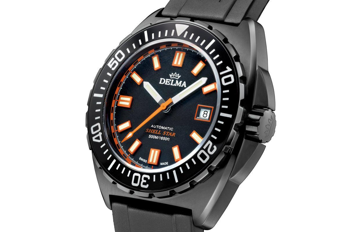 DELMA SHELL STAR BLACK TAG BLACK RUBBER
